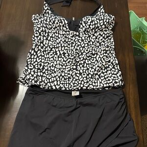 Lands' End Black Swimwear